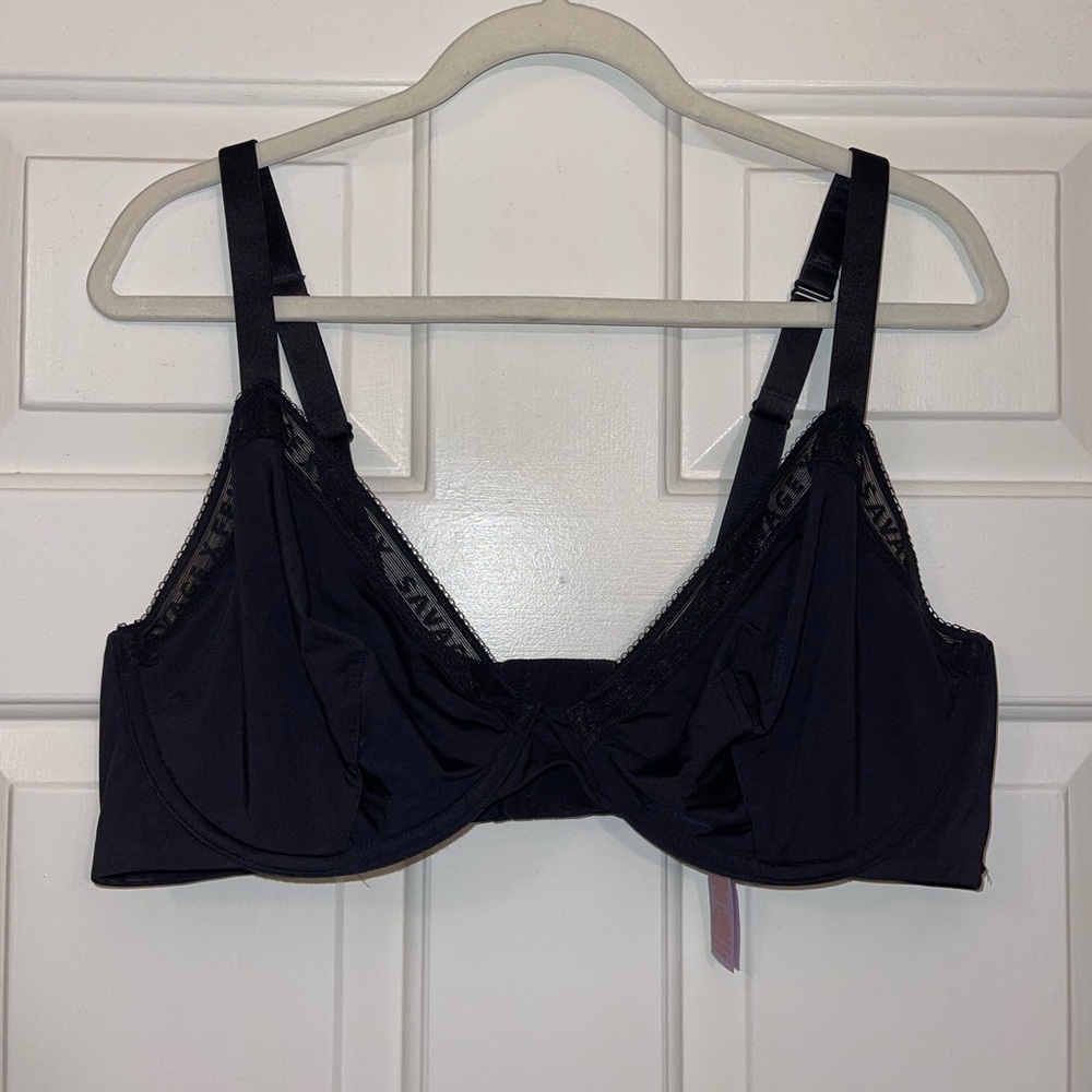 SavagexFenty Black Unlined Bra